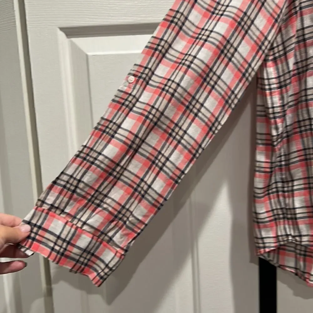 Joie Plaid Button Down Top, Size Medium - Picture 4 of 7